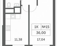 1-комнатная квартира площадью 36 кв.м, Мякининское шоссе, 3 | цена 3 279 600 руб. | www.metrprice.ru