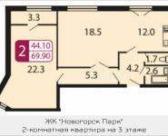 2-комнатная квартира площадью 69.9 кв.м, Ивановская, 7, корп.3Д | цена 5 522 100 руб. | www.metrprice.ru