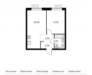 1-комнатная квартира площадью 43.1 кв.м,  | цена 5 012 530 руб. | www.metrprice.ru