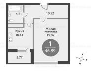 1-комнатная квартира площадью 47 кв.м, Мельникова ул., 3К5 | цена 10 500 000 руб. | www.metrprice.ru