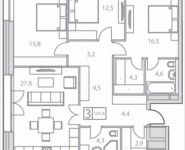 3-комнатная квартира площадью 105.8 кв.м, Гжатская ул., 9 | цена 21 871 716 руб. | www.metrprice.ru
