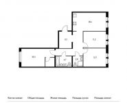 3-комнатная квартира площадью 86 кв.м, Сосенское п, Александры Монаховой ул, 96к2 | цена 8 350 600 руб. | www.metrprice.ru