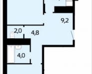 2-комнатная квартира площадью 63.2 кв.м, Триумфальная, 10 | цена 4 613 600 руб. | www.metrprice.ru