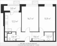 2-комнатная квартира площадью 61 кв.м, Абрамцевская ул. | цена 11 238 304 руб. | www.metrprice.ru