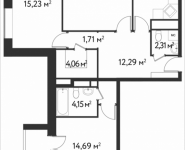 3-комнатная квартира площадью 83.53 кв.м, Фабрициуса | цена 18 794 250 руб. | www.metrprice.ru