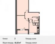 2-комнатная квартира площадью 66 кв.м в ЖК "Олимпийский", Стрелковая ул., 16 | цена 4 564 840 руб. | www.metrprice.ru