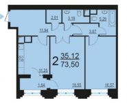 2-комнатная квартира площадью 73 кв.м, улица Берзарина, 28 | цена 13 809 842 руб. | www.metrprice.ru