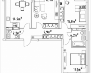 3-комнатная квартира площадью 78.9 кв.м, Строителей, корп.5 | цена 3 156 000 руб. | www.metrprice.ru