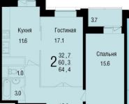 2-комнатная квартира площадью 69 кв.м, Академика Янгеля ул., 2 | цена 12 600 000 руб. | www.metrprice.ru