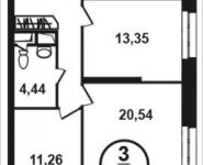 3-комнатная квартира площадью 74.1 кв.м, Петра Алексеева ул., 12АС2 | цена 13 440 741 руб. | www.metrprice.ru