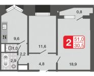 2-комнатная квартира площадью 51.5 кв.м, Липчанского ул., 1 | цена 6 078 000 руб. | www.metrprice.ru