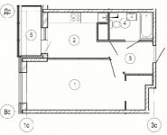 1-комнатная квартира площадью 37.6 кв.м, Космонавтов б-р, 7 | цена 3 396 546 руб. | www.metrprice.ru