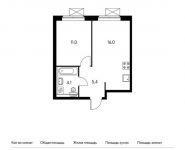 1-комнатная квартира площадью 36.5 кв.м,  | цена 3 752 200 руб. | www.metrprice.ru