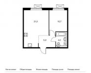 1-комнатная квартира площадью 41.5 кв.м,  | цена 4 100 200 руб. | www.metrprice.ru