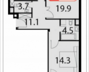 2-комнатная квартира площадью 68.8 кв.м, Ивановская, 7, корп.11 | цена 5 920 240 руб. | www.metrprice.ru