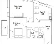 2-комнатная квартира площадью 74 кв.м, Шелепихинская набережная, влд 34, корп.4 | цена 19 466 070 руб. | www.metrprice.ru