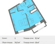 1-комнатная квартира площадью 34.5 кв.м, Транспортный проезд, 3 | цена 3 583 584 руб. | www.metrprice.ru