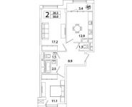 2-комнатная квартира площадью 58.78 кв.м, Рязанский проспект, д.влд 2 | цена 10 853 080 руб. | www.metrprice.ru