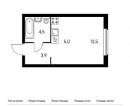 1-комнатная квартира площадью 25.9 кв.м,  | цена 4 548 040 руб. | www.metrprice.ru