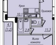 2-комнатная квартира площадью 54.1 кв.м, Просвещения ул. | цена 2 593 163 руб. | www.metrprice.ru