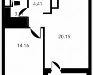 1-комнатная квартира площадью 43.13 кв.м, Новоалексеевская, 16с7 | цена 10 228 200 руб. | www.metrprice.ru