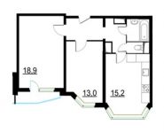 2-комнатная квартира площадью 59.6 кв.м, Генерала Белова ул., 28/1 | цена 9 428 720 руб. | www.metrprice.ru