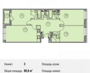 3-комнатная квартира площадью 88.8 кв.м, Ленинградский просп., 31 | цена 21 111 090 руб. | www.metrprice.ru