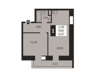 1-комнатная квартира площадью 42.5 кв.м, Пятницкое ш. | цена 4 347 648 руб. | www.metrprice.ru