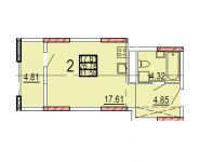 1-комнатная квартира площадью 31 кв.м в ЖК "Молодежный-II", Молодежная ул., 2 | цена 3 190 590 руб. | www.metrprice.ru