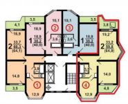 2-комнатная квартира площадью 62.1 кв.м, улица Вертолётчиков, 9к2 | цена 5 580 000 руб. | www.metrprice.ru