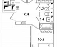 2-комнатная квартира площадью 61.3 кв.м в ЖК "SREDA", Рязанский проспект, 2, корп.M6 | цена 10 312 193 руб. | www.metrprice.ru