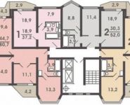 1-комнатная квартира площадью 38 кв.м, Смольная улица, 51к2 | цена 8 400 000 руб. | www.metrprice.ru