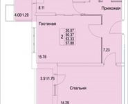 2-комнатная квартира площадью 57.88 кв.м, 2-я Муравская, корп.10 | цена 6 674 910 руб. | www.metrprice.ru