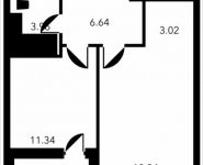 1-комнатная квартира площадью 45.41 кв.м, Новоалексеевская, 16с7 | цена 9 890 530 руб. | www.metrprice.ru