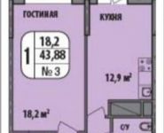 1-комнатная квартира площадью 43 кв.м, Чечерский пр., 126 | цена 5 487 238 руб. | www.metrprice.ru