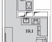 1-комнатная квартира площадью 26.2 кв.м, Рязанский проспект, 2, корп.5 | цена 5 269 055 руб. | www.metrprice.ru