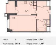 1-комнатная квартира площадью 37.1 кв.м, Барышевская Роща ул., 11 | цена 3 600 640 руб. | www.metrprice.ru