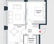 1-комнатная квартира площадью 47.1 кв.м, улица Речников, 7 | цена 10 678 983 руб. | www.metrprice.ru