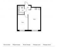 1-комнатная квартира площадью 41.2 кв.м, Академика Павлова ул, 40к1 | цена 8 528 400 руб. | www.metrprice.ru