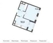 1-комнатная квартира площадью 33.6 кв.м, Дмитровское ш., 122 | цена 3 585 120 руб. | www.metrprice.ru