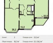 2-комнатная квартира площадью 92.7 кв.м, Красногорский бул., 36 | цена 9 381 240 руб. | www.metrprice.ru