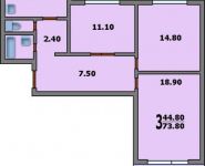 3-комнатная квартира площадью 10 кв.м, 15-й мкр (Зеленоград), К1562 | цена 9 000 000 руб. | www.metrprice.ru