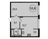 2-комнатная квартира площадью 52.8 кв.м, Скандинавский бульвар, д.4к1 | цена 5 882 761 руб. | www.metrprice.ru