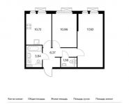 2-комнатная квартира площадью 51.27 кв.м в ЖК "Шереметьевский", Складочная ул, 6к1 | цена 11 217 876 руб. | www.metrprice.ru