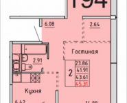 2-комнатная квартира площадью 45 кв.м, деревня Лопатино, 56 | цена 3 579 490 руб. | www.metrprice.ru