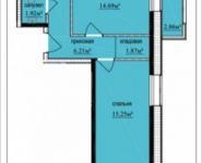 2-комнатная квартира площадью 44.99 кв.м, Октябрьская, к6 | цена 4 455 496 руб. | www.metrprice.ru