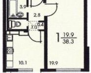 1-комнатная квартира площадью 38 кв.м, Беловежская ул., 81 | цена 5 600 000 руб. | www.metrprice.ru