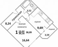 1-комнатная квартира площадью 41 кв.м, Народная улица, 23 | цена 2 807 765 руб. | www.metrprice.ru