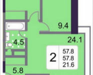 2-комнатная квартира площадью 57.8 кв.м, 3-я Хорошёвская улица, владение 7, корп.15 | цена 11 000 001 руб. | www.metrprice.ru