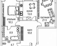 2-комнатная квартира площадью 84 кв.м, Авиационная, 77к2, корп.2 | цена 21 339 126 руб. | www.metrprice.ru